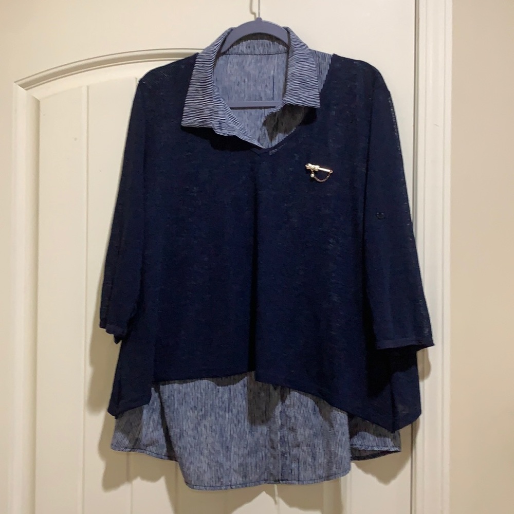 2 pieces of blue blouse